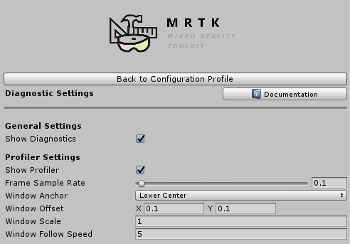 Diagnostics Options