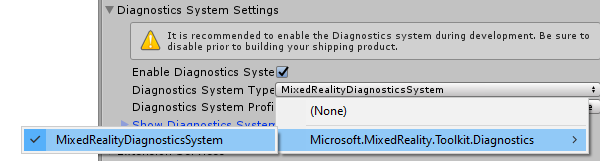 Select the Diagnostics System Implementation